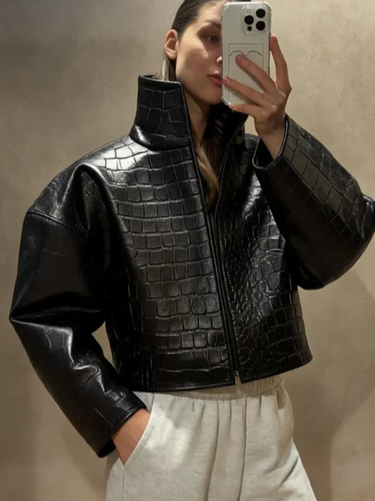 Women's Embossed Zip Jacket