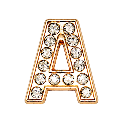 1pcs Metal Gold Luxury Letters Shoe Charms for Clog Alphabet Shoes Decorations Pins for Women Girl Sandal DIY Party Favor Gifts