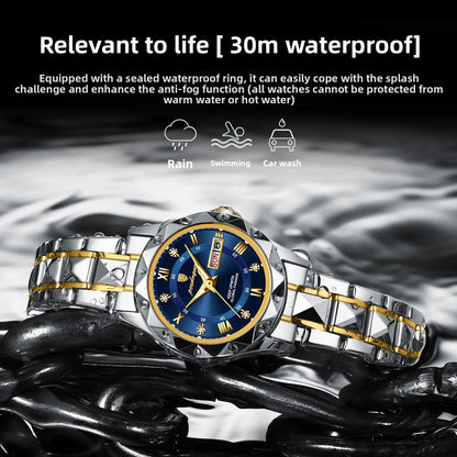 Ladies Quartz Watch, Waterproof Luminous Dial, Trendy Fashion Women Wristwatch