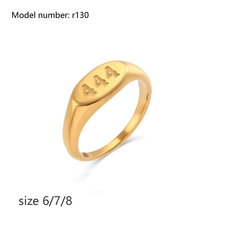2026 Simple Stainless Steel Rings For Women Gold Color Smooth Geometric Open Rings Arc Rings Diamonds Jewellery Ring Gift