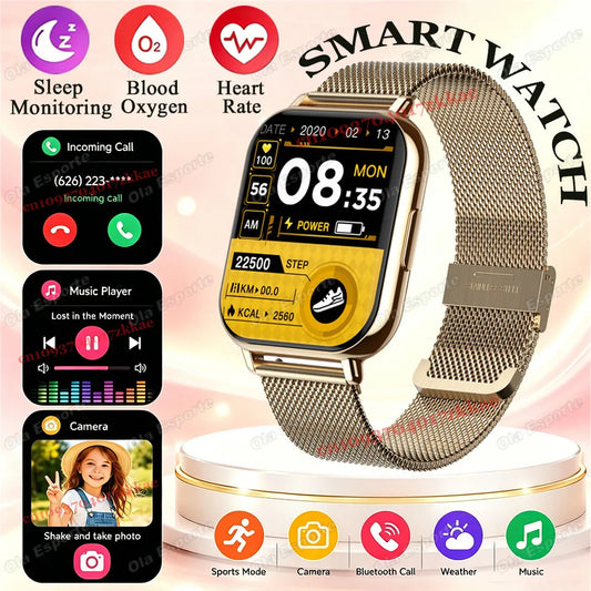 2026 Upgraded Smart Watch Heart Rate Blood Oxygen/Pressure Sleep Monitoring Bluetooth Call Voice Assistant Sports Smartwatch NEW