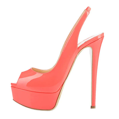 LOSLANDIFEN New 14CM Platform Super High Heels For Woman Sexy Open Toe Sandals Gladiator Party Dress Women Shoes Plus Size 42