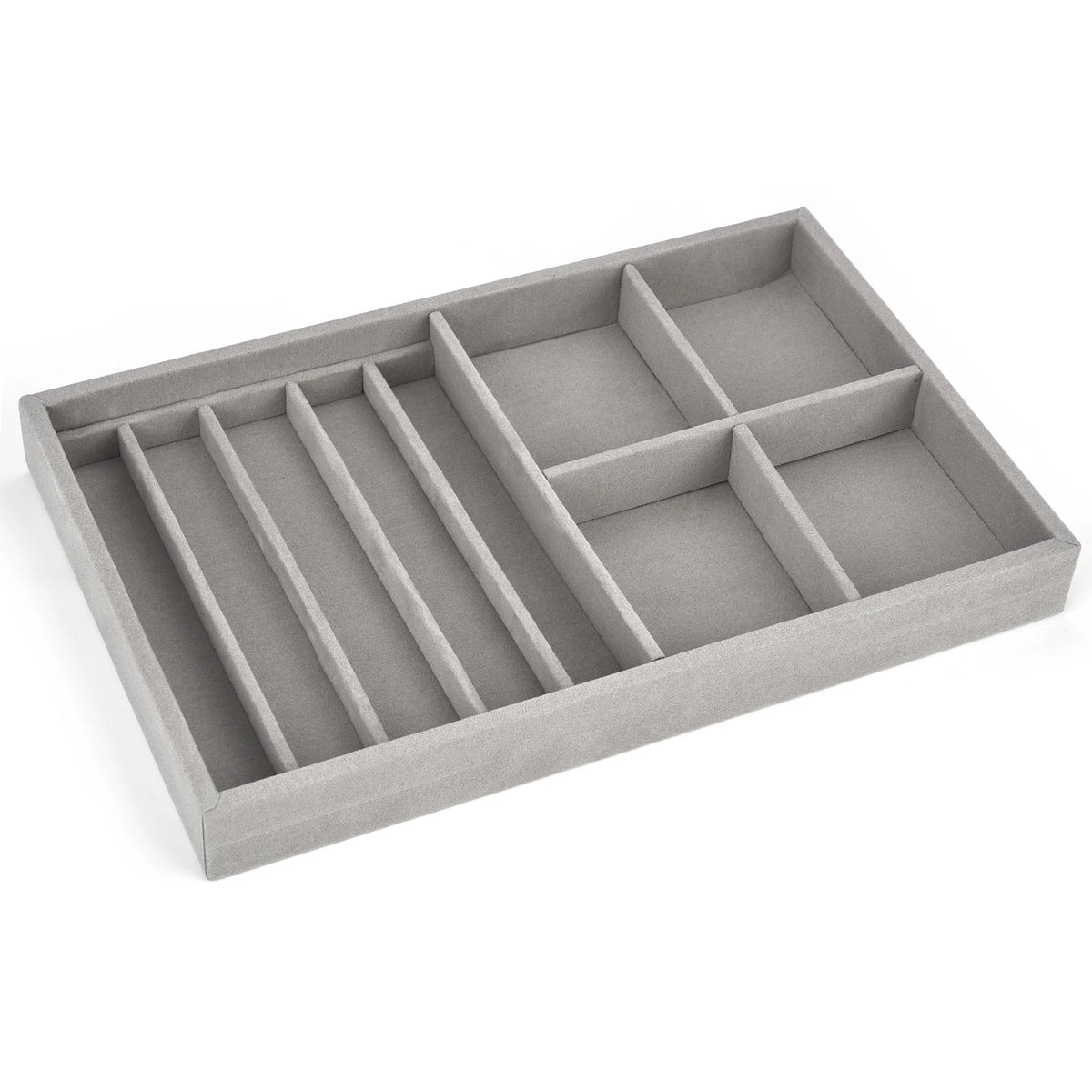 Soft Velvet Stackable Jewelry Tray Case Jewelry Display Storage Showcase Portable Ring Earring Necklace Organizer Jewelry Holder