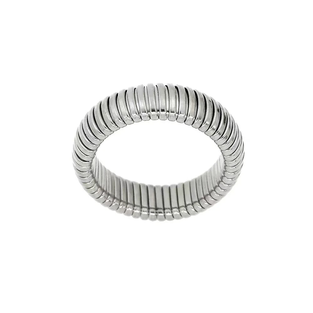 Crystal High End Non Tarnish Fashion Geometric Open Gold Plated Stainless Steel Rings for Women Wedding Ring Jewelry
