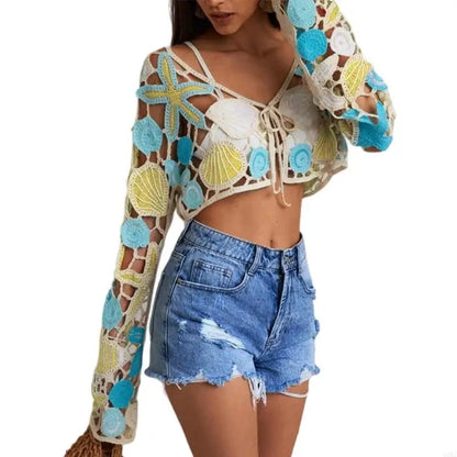 Original Hand Produced Warm Weather Top Ventilated Long Sleeve Relaxed Set