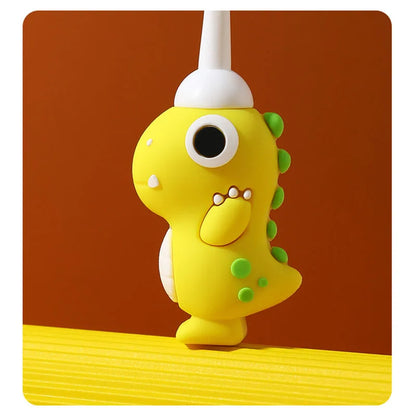 Children's Toothbrush Single Pack Cute Cartoon Dinosaur Non-slip Fine Bristle Brush Soft Baby Kids Teeth And Oral Cleaning