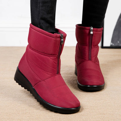 New Platform Waterproof Snow Boots Women 2025 Winter Thick Plush Ankle Boots Woman Non Slip Warm Cotton Padded Shoes Ladies