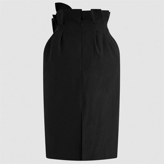 women's skirts New asymmetrical slim fit long skirt for autumn 2026 3D floral women's half skirt Flower bud shape black skirt
