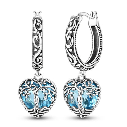 Original 925 Sterling Silver Hoop Earrings Women's Fashion Jewelry Butterfly Iris Lily of the Valley Tulip Flower Luxury Earring