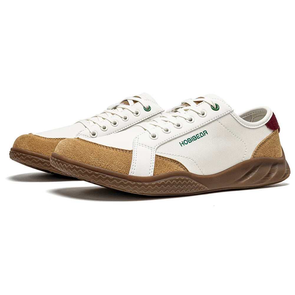 HOBIBEAR Women Men Barefoot Shoes Wide Toe Box Lightweight Sneakers Casual Color-Blocking Artificial Leather Walking Shoes