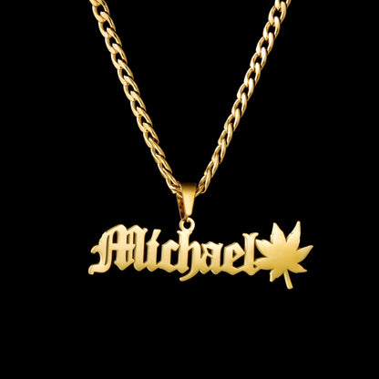 Atoztide Personalized Custom Names Pendant Necklace Stainless Steel Crown Cuban Thick Chain for Men Women Birthday Jewelry Gift