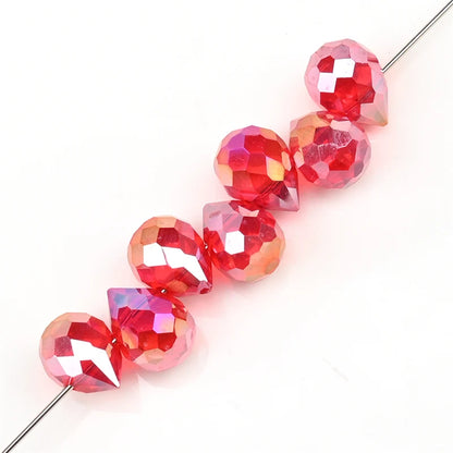 10*8mm Czech Crystal Waterdrop Beads Shiny Faceted Glass Strawberry Beads for Jewelry Making Needlework DIY Handmade Accessories