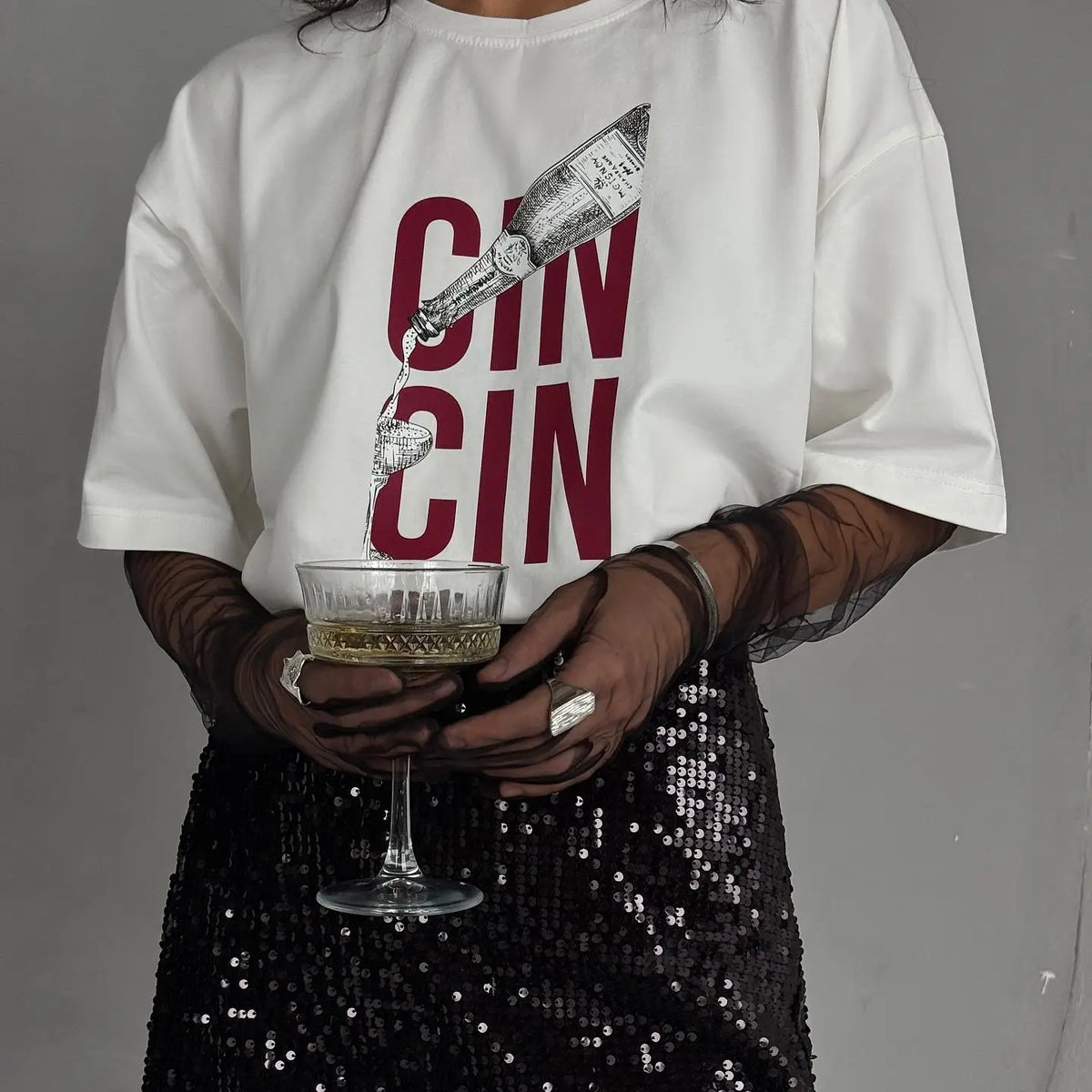 Women's Letter-Print Cotton T-Shirt