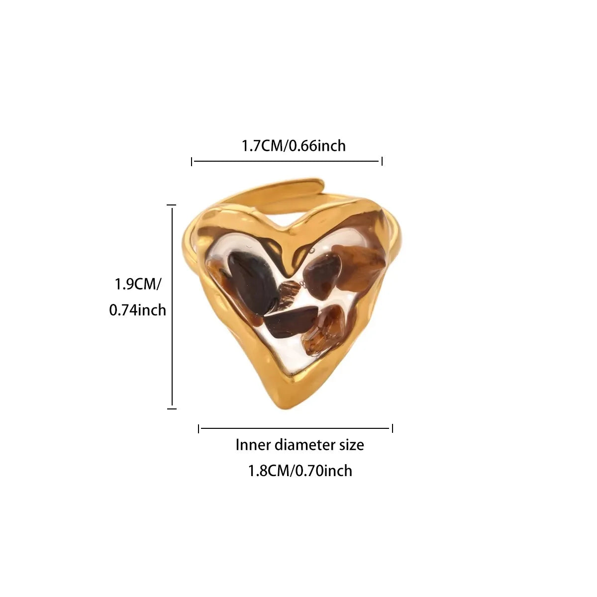 Zircon Geometric Heart Rings For Women Stainless Steel Gold Color Wedding Ring Luxury Aesthetic Jewlery Couple Gift 2026