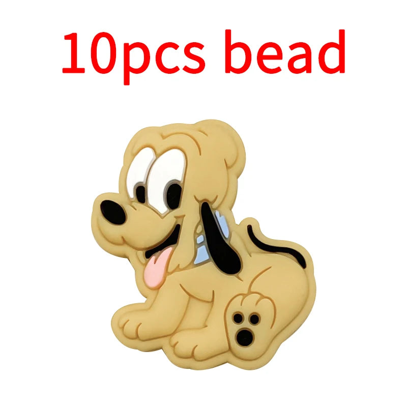 10pcs Silicone Cartoon Bead Baby Pacifier Bead Pacifier Chain Accessories Ornaments