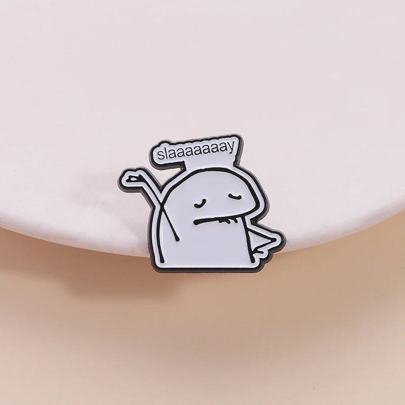 Funny Spanish Quote Enamel Pins No Me Ofrezcan PAN No Tengo Autocontrol Slaaaaaaay Metal Brooches Lapel Badge Jewelry Gifts