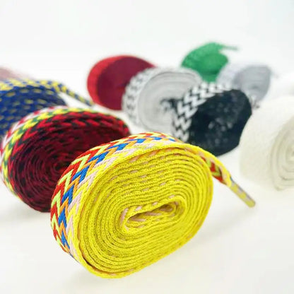 1PAIR Flat Shoelaces for Sneakers Shoe laces Luxury Brand Shoelace  Width 1.5cm/2cm/3cm Length 120/140/160cm Shoe Accessories
