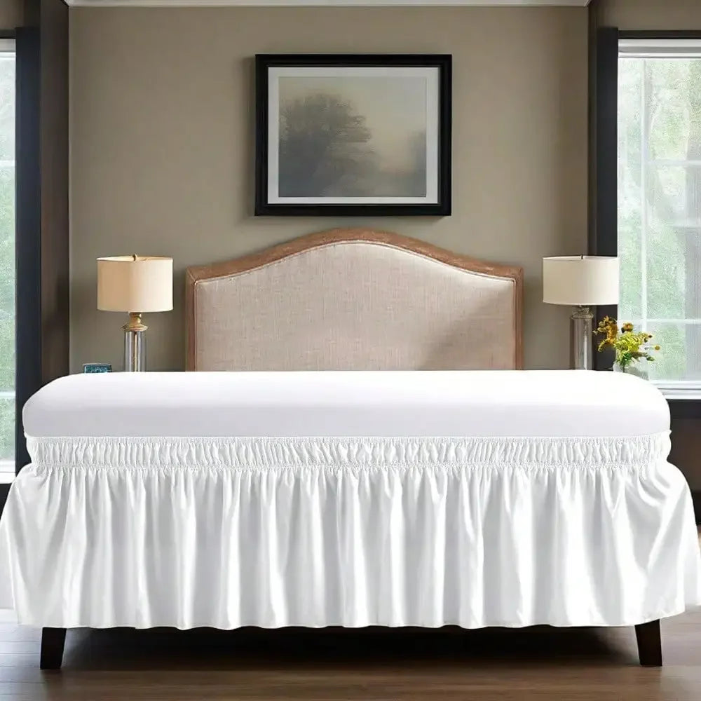 1Pc Breathable & Dustproof Bed Skirt  For Bedroom And Guest Room Bed Comforter Sets Curtains For Bedroom