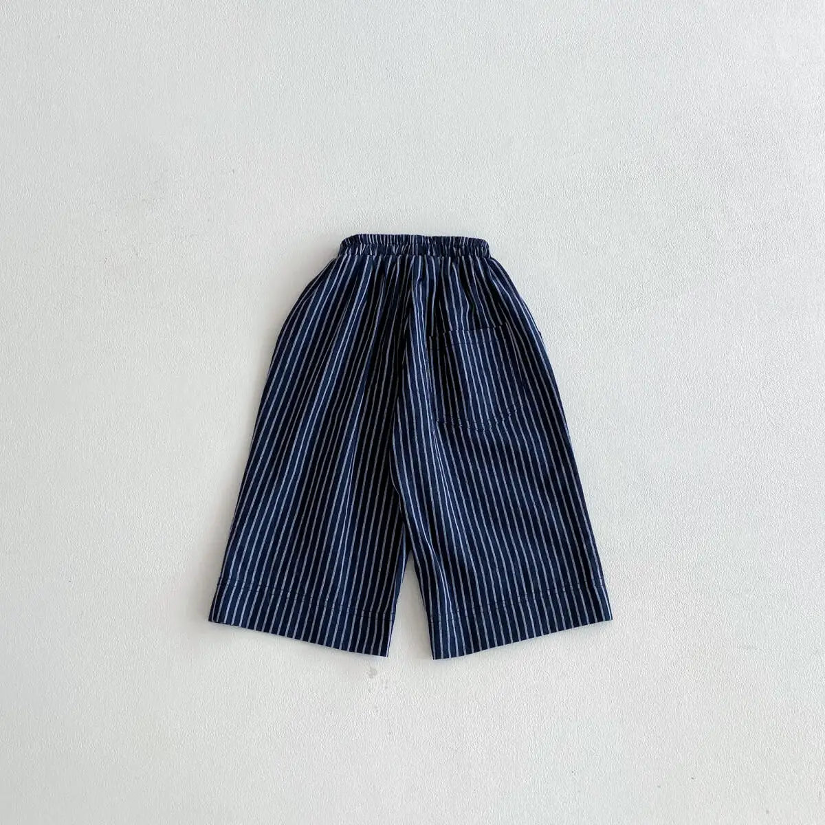 Boys Girls Linen Cotton Stripe Trousers For Children's Clothes Fall Spring Boy Loose Casual Harem Pants Kids Long Pants for 1-7T