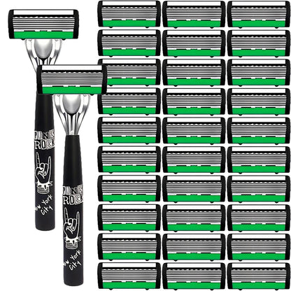 6-Layer Safety Razor Stainless Steel Progressive Blade Easy to Shave Men's Shaving and Women's Hair Removal Shaving Tools