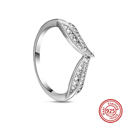 New 925 Sterling Silver Shiny Classic Square Crown Heart-shaped Ring Exquisite Luxury Charm Jewelry Holiday Surprise Gifts
