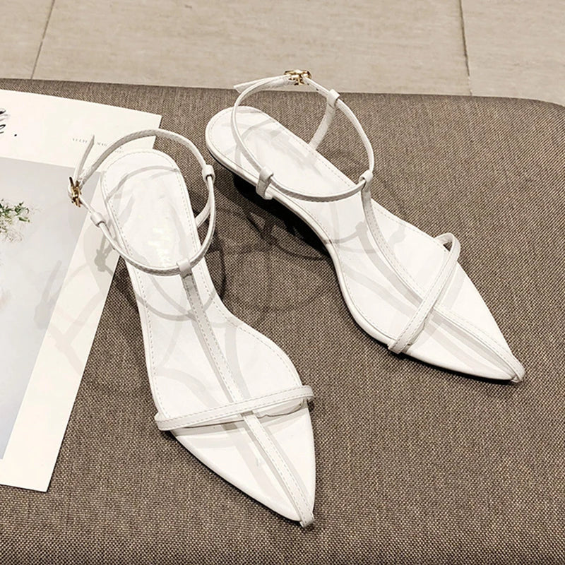 Women's Narrow-Strap Low-Heel Sandals