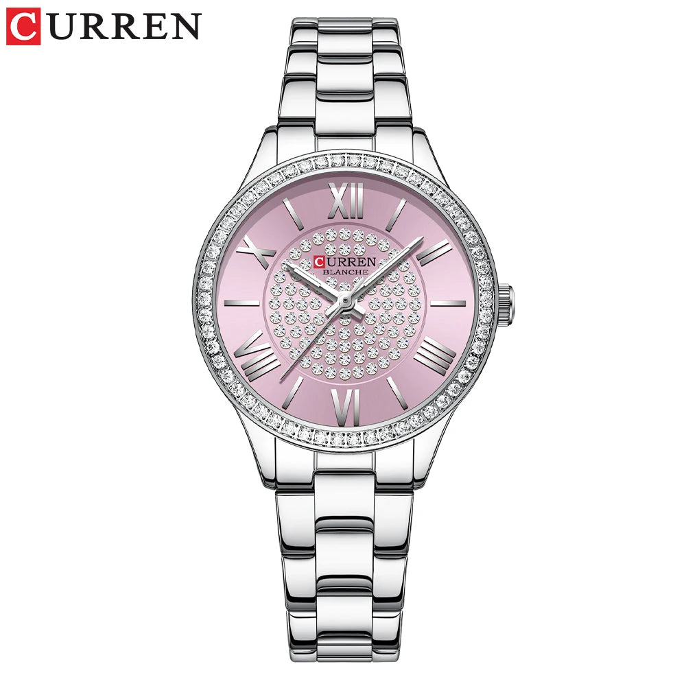 CURREN 9084 Women Watches Luxury Fashion Quartz Ladies WristWatch Stainless Steel Waterproof Girls Clock Gift Relogio Feminino