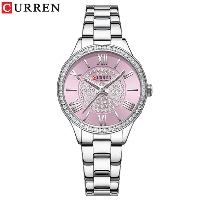 CURREN 9084 Women Watches Luxury Fashion Quartz Ladies WristWatch Stainless Steel Waterproof Girls Clock Gift Relogio Feminino