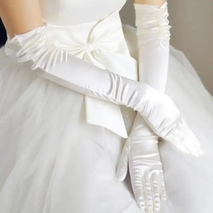 Wholesale Bridal Gloves Beaded With Finger Bride Gloves Guantes Wedding Accessories 2026