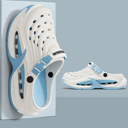 Fashion Hollow Out Thick Bottom Sports Sandals Men Eva Soft Sole Summer Clogs Sandals Men Non Slip Outdoor Driving Beach Sandles