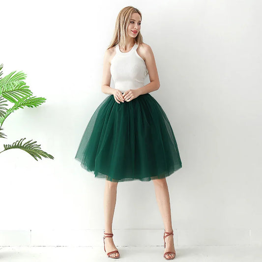 Women's Layered Tulle Skirt in Colour Options