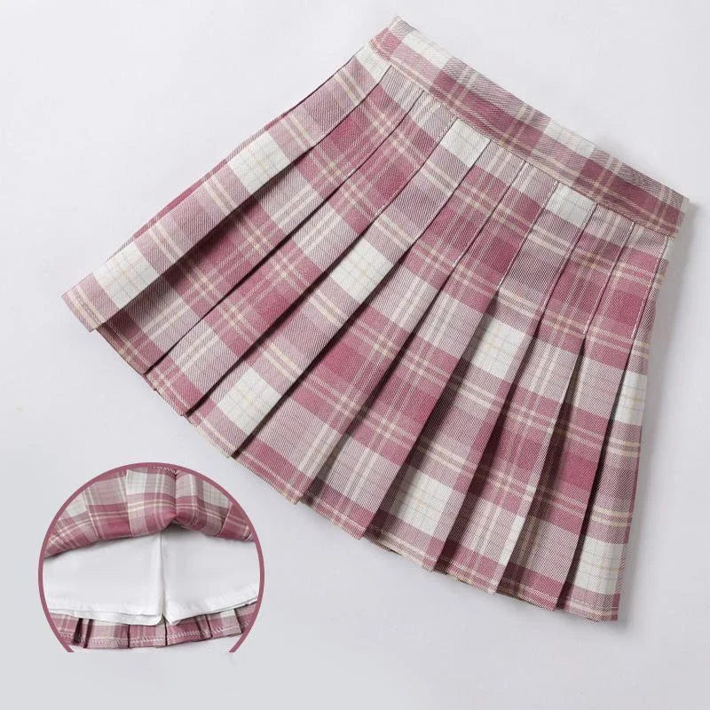 Baby Toddler Children Clothing School Plaid Girls Skirt Bottoming Princess Pleated Skirts Kids Short SKirt Summer Child Clothes