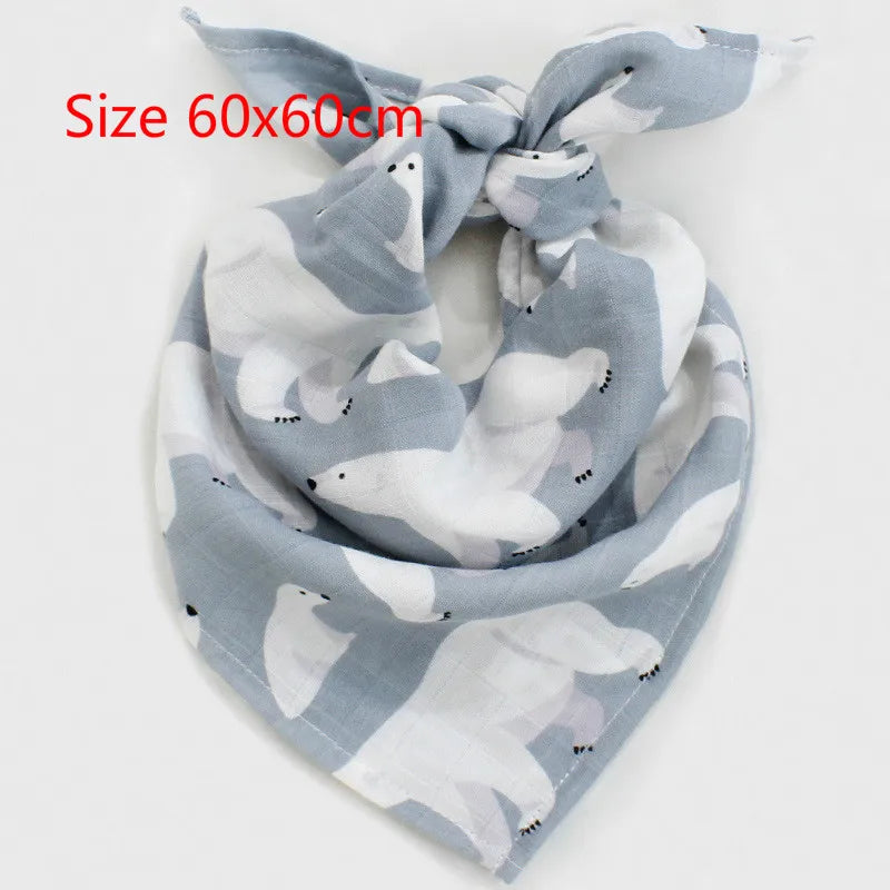 120x120cm Bamboo Baby Swaddle Blankets Solid Plain Color Baby Blankets Newborn Cotton Gauze Blanket Muslin Baby Bath Towel