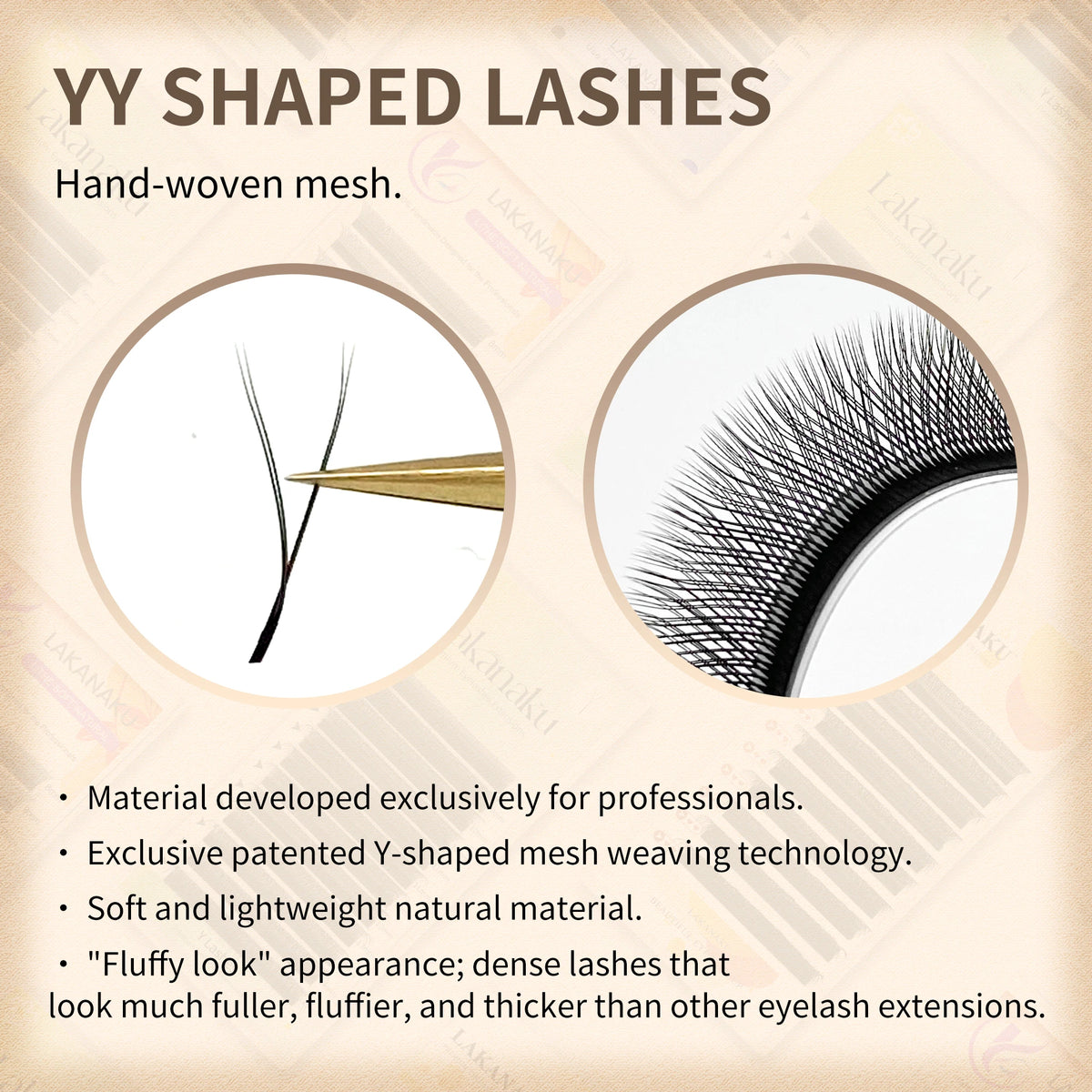 LAKANAKU YY/3D/4D/5D/6D W Clover Eyelashes Extension Cilios Extensiones De Pestañas Premade Fans Eyelash Extensions Volume