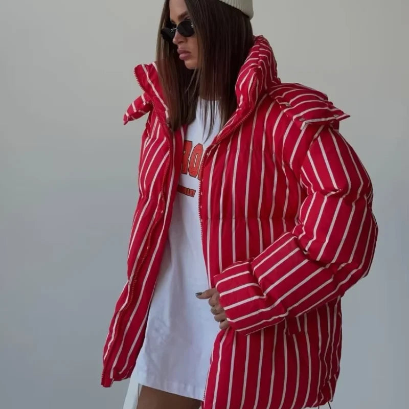 Women's Hooded Zip-Front Padded Jacket