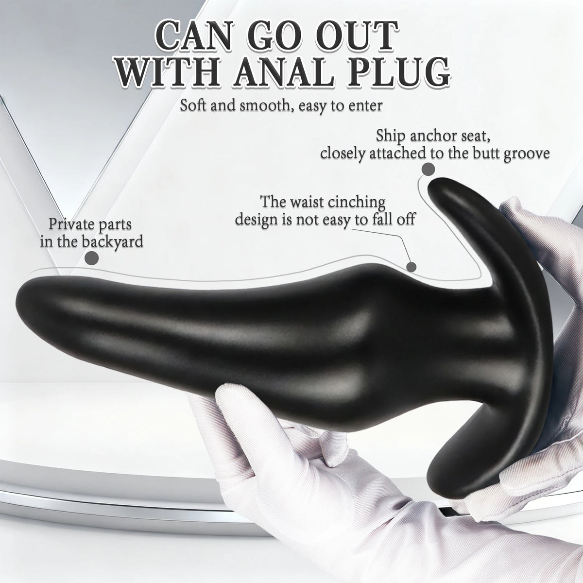 Wearable Anti Drop Soft Anal Plug Prostate Massage Liquid Huge Butt Plug Anal Training Comfortable Wear Anal Butt Plug For Women
