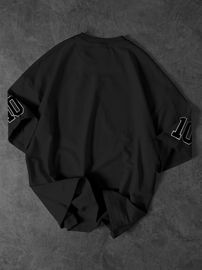 Men's & Women's USA Brooklyn 10 Varsity Graphic T-Shirt American Flag Print Y2K Streetwear Oversized Crew Neck Tee