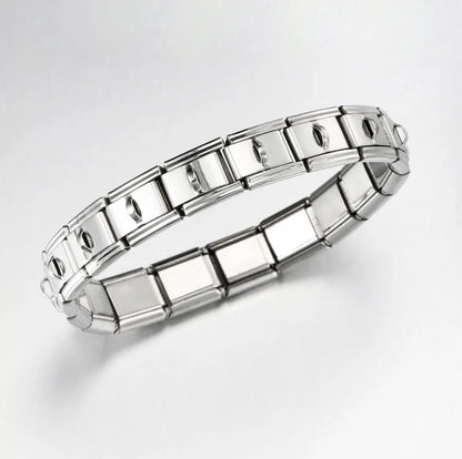 2025 Fashion Functional Elastic Bracelet Modular Bulk Italian Charms Links Fit Bracelet Stainless Steel Jewelry Wholesale