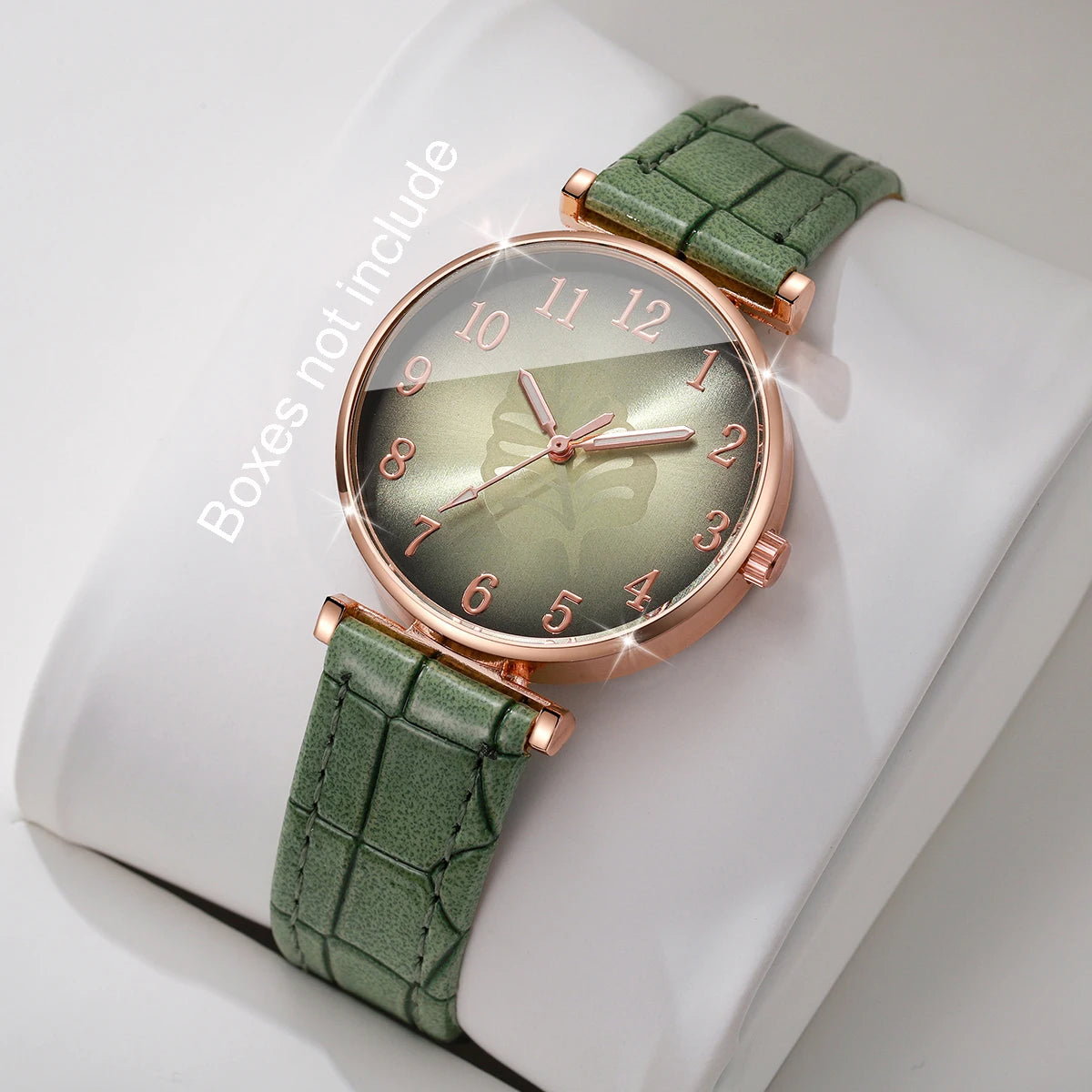 Fashion Leaf  Dial Women Wristwatch Elegant Leather Strap Quartz Watch For Ladies Clock Reloj Mujer (Without Box)