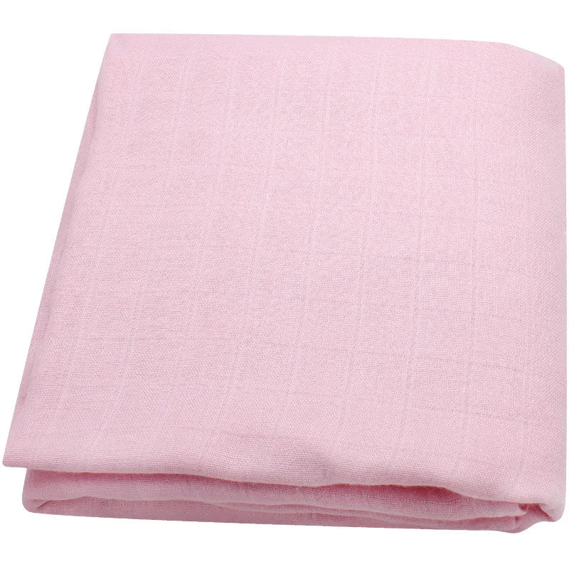 120x120cm Bamboo Baby Swaddle Blankets Solid Plain Color Baby Blankets Newborn Cotton Gauze Blanket Muslin Baby Bath Towel