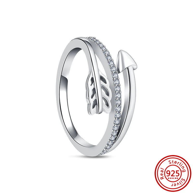 New 925 Sterling Silver Shiny Classic Square Crown Heart-shaped Ring Exquisite Luxury Charm Jewelry Holiday Surprise Gifts