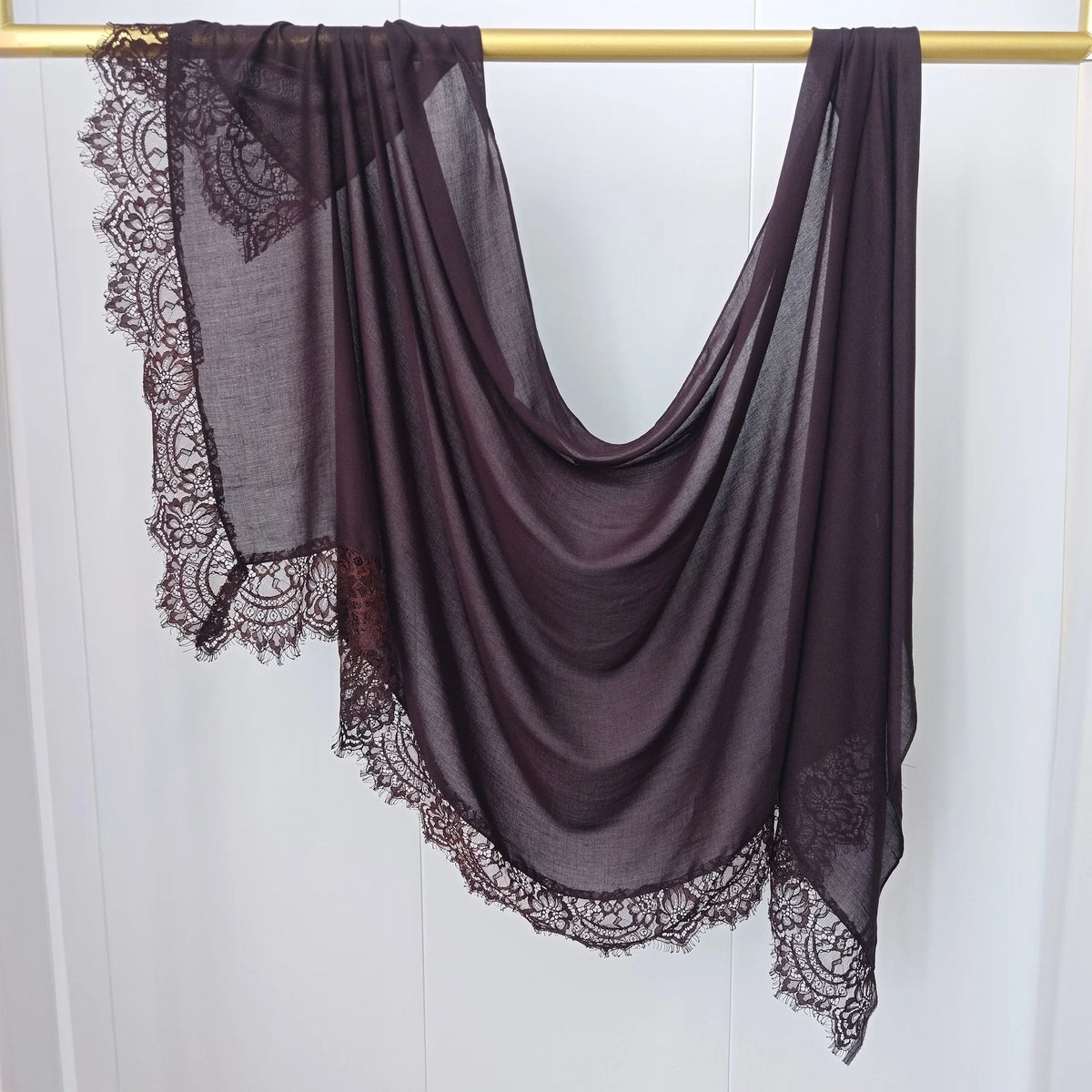 Ramadan Rayon Cotton Modal Hijab Scarf Lace L Edge Splicing Turban Breathable Shawl Cotton Plain Scarf Headscarf Women Hijabs