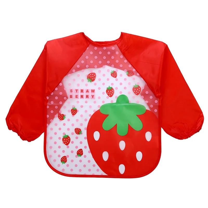 0-4 Years Baby Bibs Waterproof Kid Eating Clothing Children's Long Sleeves Feeding Smock Bib Baby Apron Bandana Bibs Clothes
