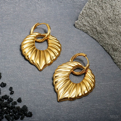 Stainless Steel Exaggerated Large Waterproof Hoop Earrings