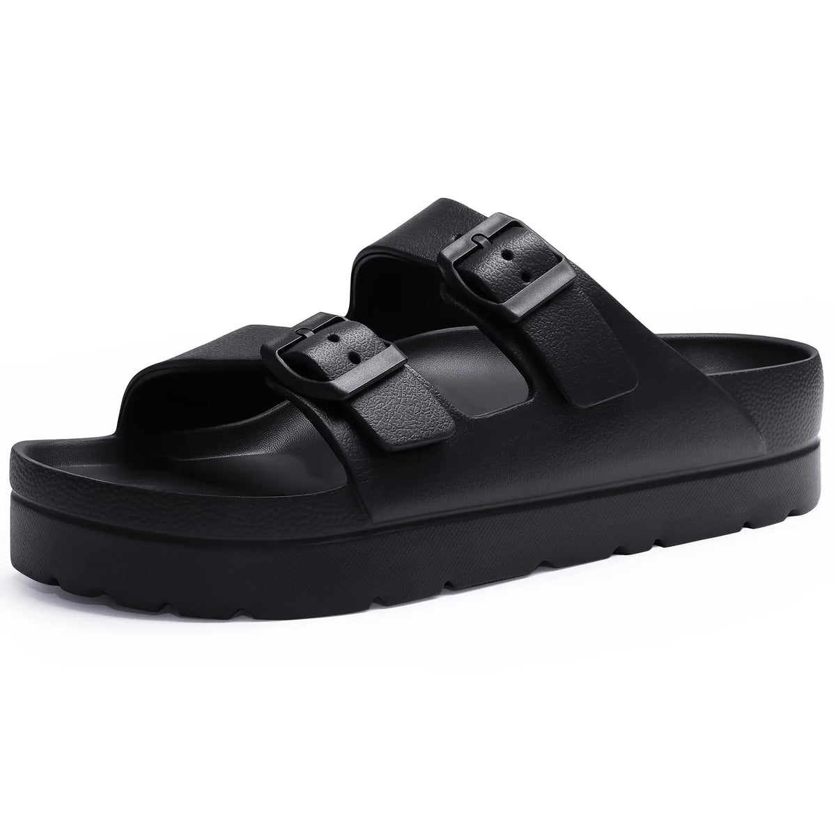Comwarm New Women's Platform Sandals With Arch Support Lightweight Slip on Eva Slides Summer Beach Sandal with Adjustable Buckle