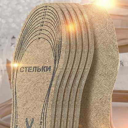 Felt Insoles For Shoes Men Women Warm Shock-absorbing Insoles Shoes Pad for Outdoor Sports Work Running Unisex Foot Pain ﻿