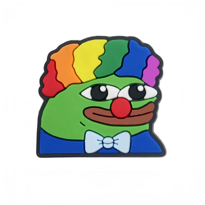 New Arrivals 1Pcs Sad Frog Shoe Charms for Crocs Accessories Decoration Shoe Pin Bracelet Wristband Adult Party Gifts