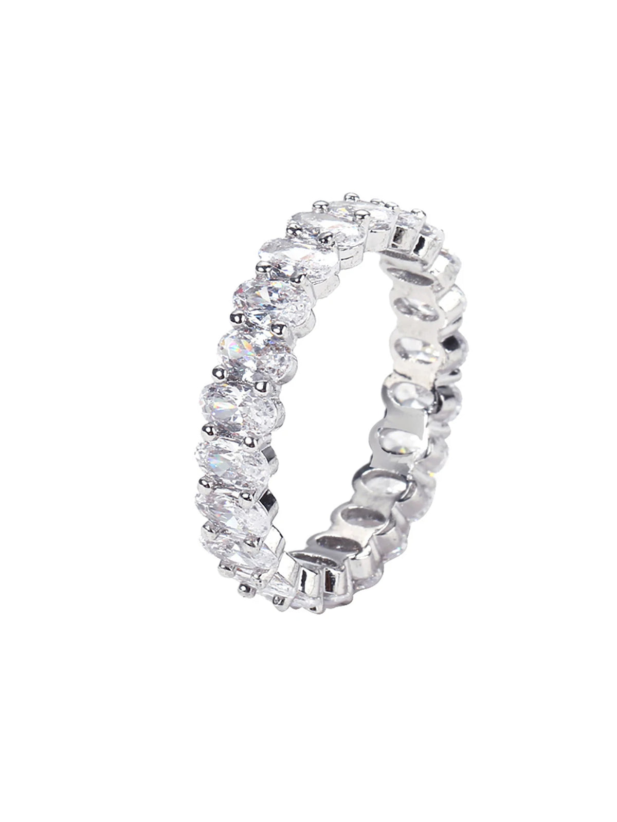 925 Sterling Silver Simplicity Classic Gorgeous Zircon Oval Ring For Women Engagement Wedding Luxury High Quality Fine Jewelry