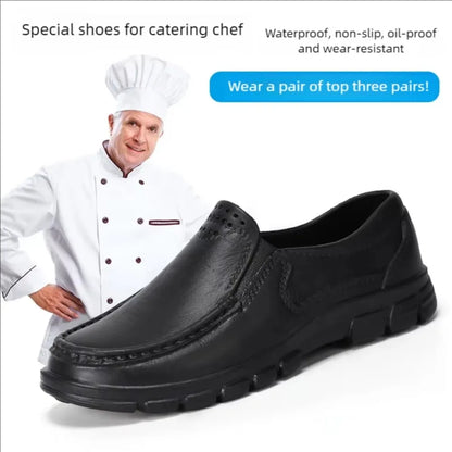 New Large Size 48 Lightweight Casual Shoes Men's Oil and Slip Resistant Chef Shoes One Stirrup Driving Shoes Garden Shoes Soft