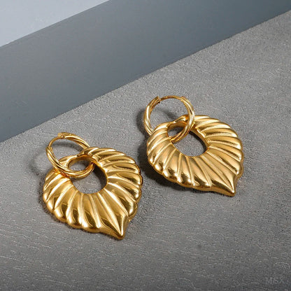 Stainless Steel Exaggerated Large Waterproof Hoop Earrings